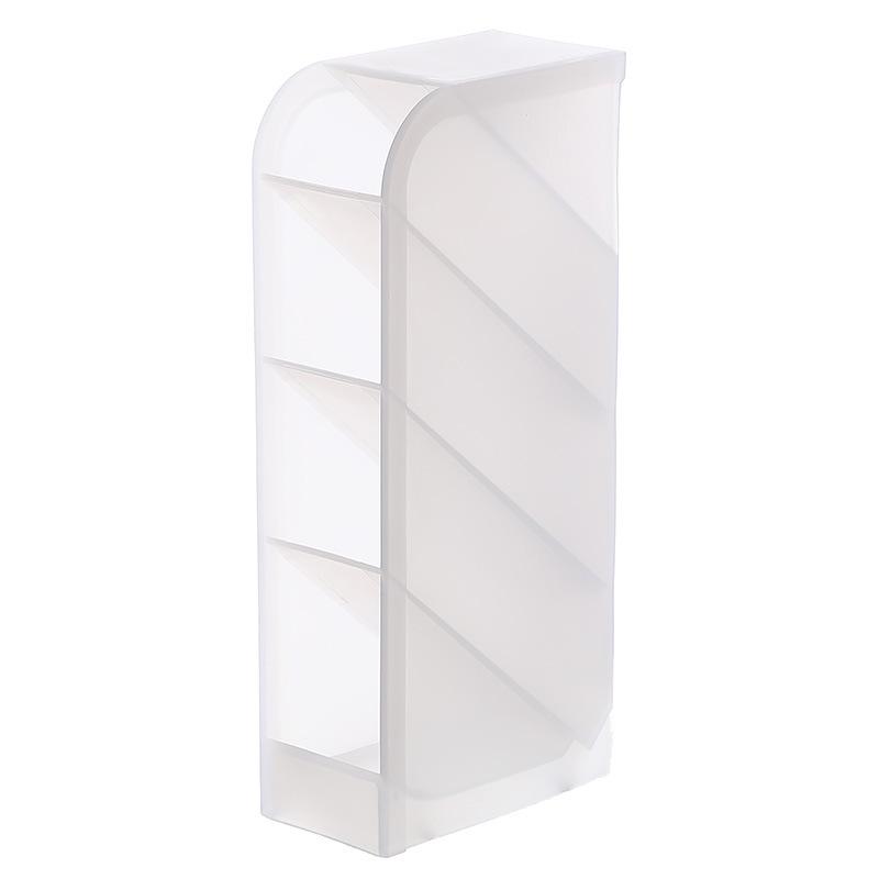 Frosted Transparent Desk Organizer: Pen, Brush, and Lipstick Holder