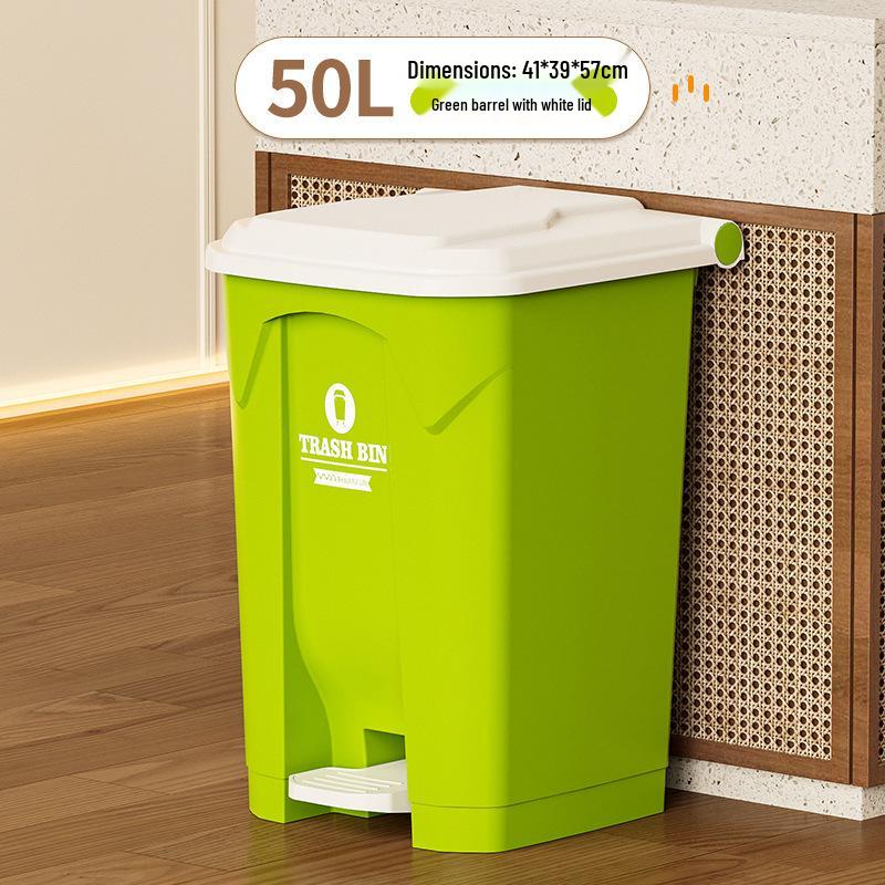 Large 30L Outdoor Kitchen Trash Can with Pedal and Lid