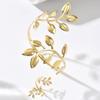 Open Armband Ring Set Gold Jewelry Set Fashion Leaf Upper Arm Cuff  Unisex