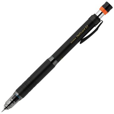 Zebra DelGuard Type Lx Mechanical Lead Diameter Pencil, Black, P-MAS86-BK, 0.3mm