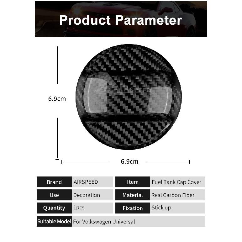 Real Hard Carbon Fiber Fuel Tank Cap Trim For Volkswagen Golf 7 MK7 GTI Golf 8 MK8 GTI Beetle Sicrocco Passat CC Tiguan Sticker