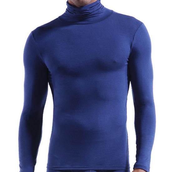 Buy Shirt Solid Color High Collar Men 