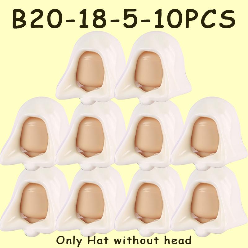 MOC Medieval Military Castle Soldier Figures Helmets Series Building Blocks Knights Accessories Warrior Hat  Bricks Toys Gifts