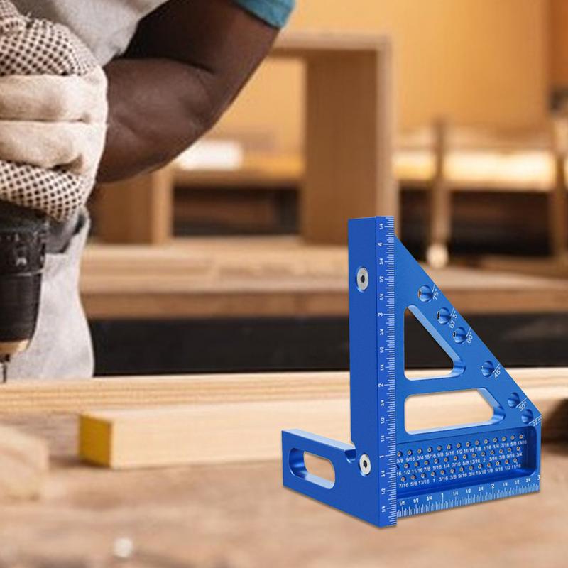 Multiangle Square Square Ruler Aluminum Alloy High Precision 3D Protractor Sturdy Versatile Woodworking Square Tool For