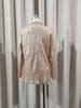 Women's Sequin Lapel Cardigan Blazer - Solid Color, Long Sleeve, Casual
