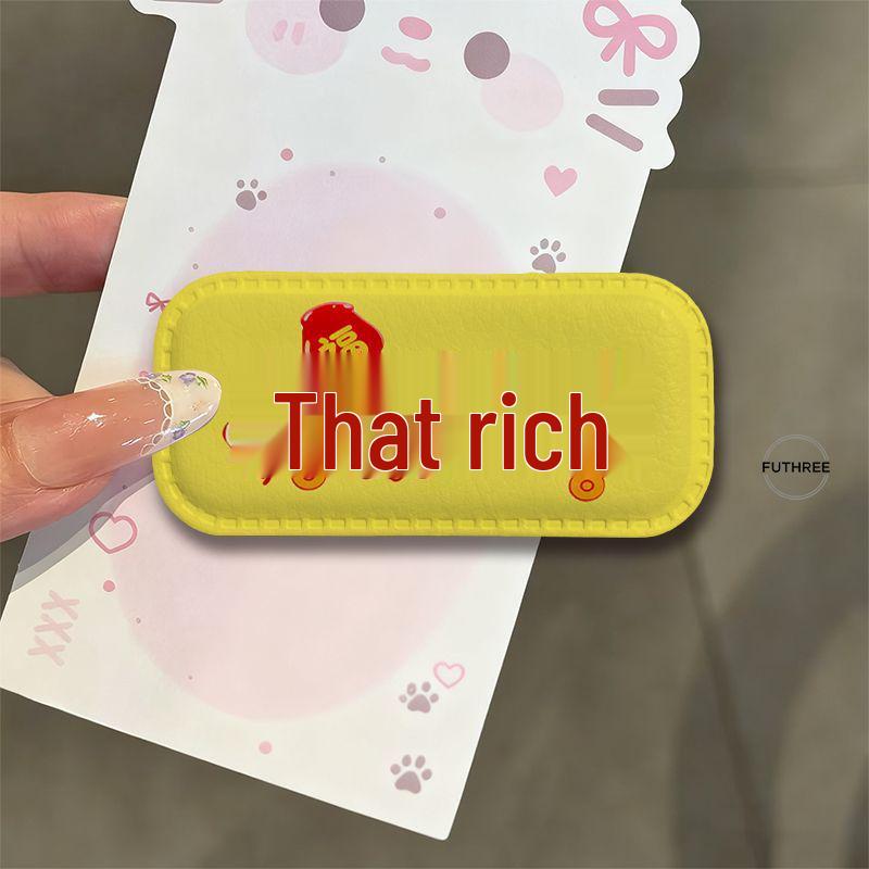 

Custom Text Foldable Phone Stand with Invisible Metal and Leather Design for Binge-Watching Wishes Come True BC16