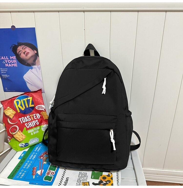 Schoolbag Casual simple schoolbag Elementary school junior high school student backpack, large capacity backpack Japanese ins double backpack