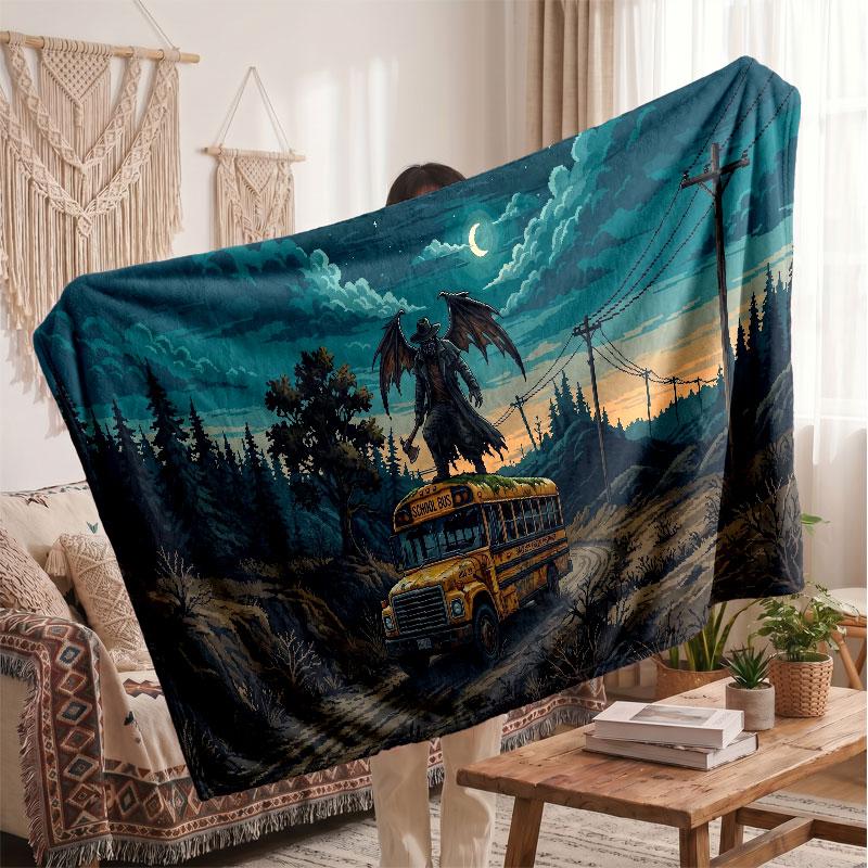 Warm Flannel BlanketJeepers Creepers The Creeper Soft Cozy Throw Blanket for Bedroom Couch