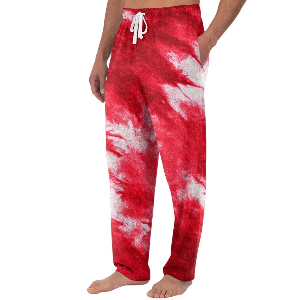 Men's Knitted Halloween Print Pocket Casual Pants Pajama Pants