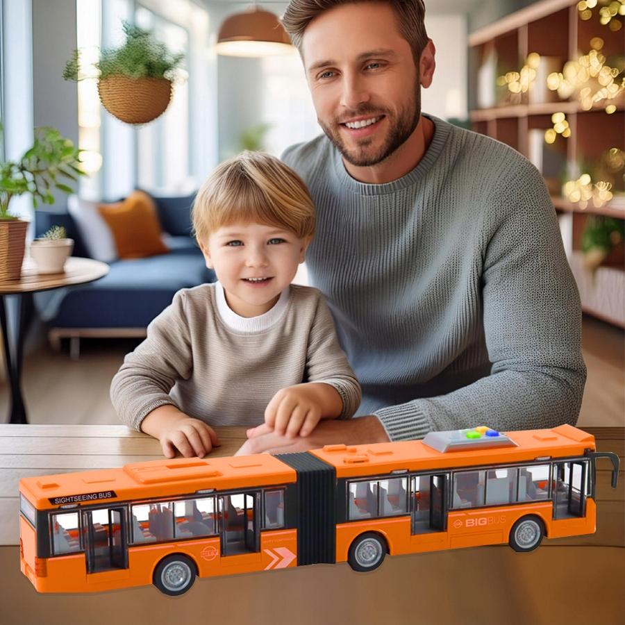 [PACZB][5] Articulated City Bus Sound Light Opening Doors Z1053