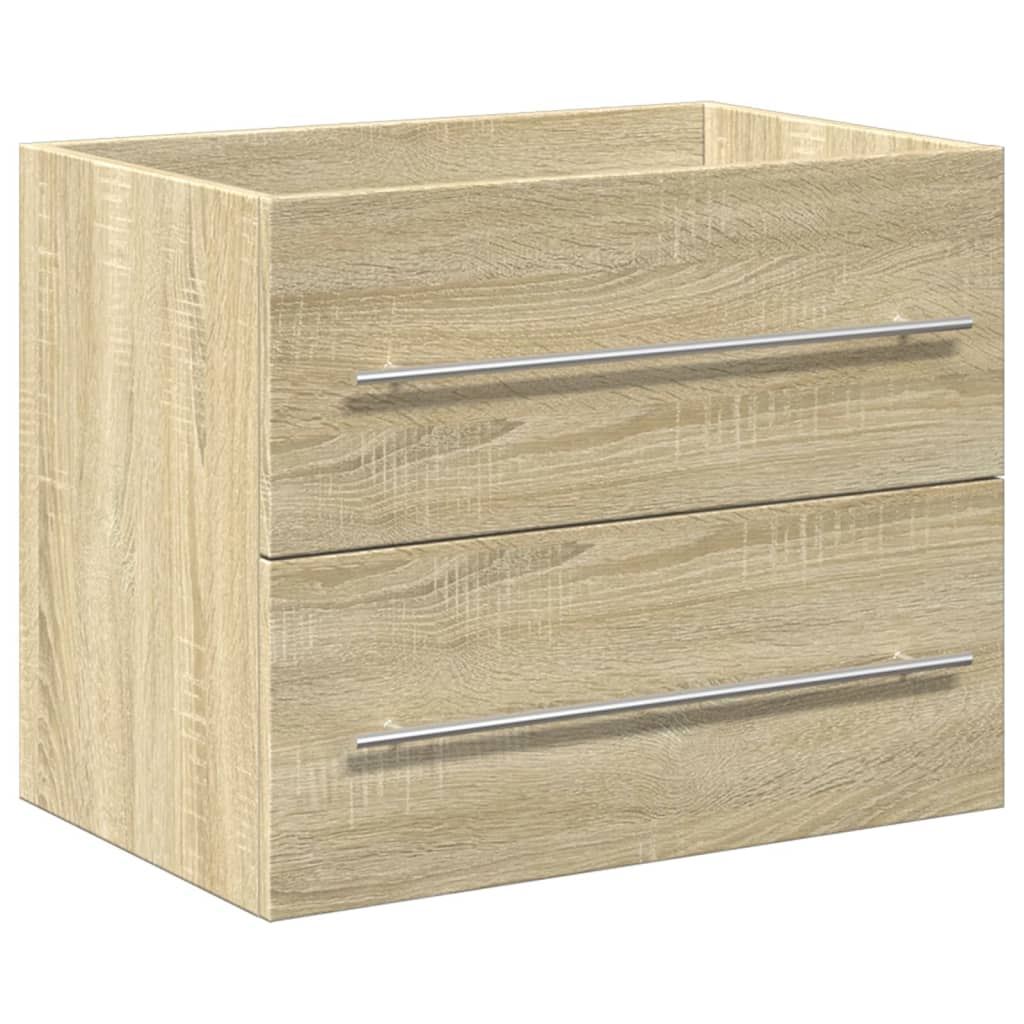 2 Piece Bathroom Furniture Set Sonoma Oak Particleboard