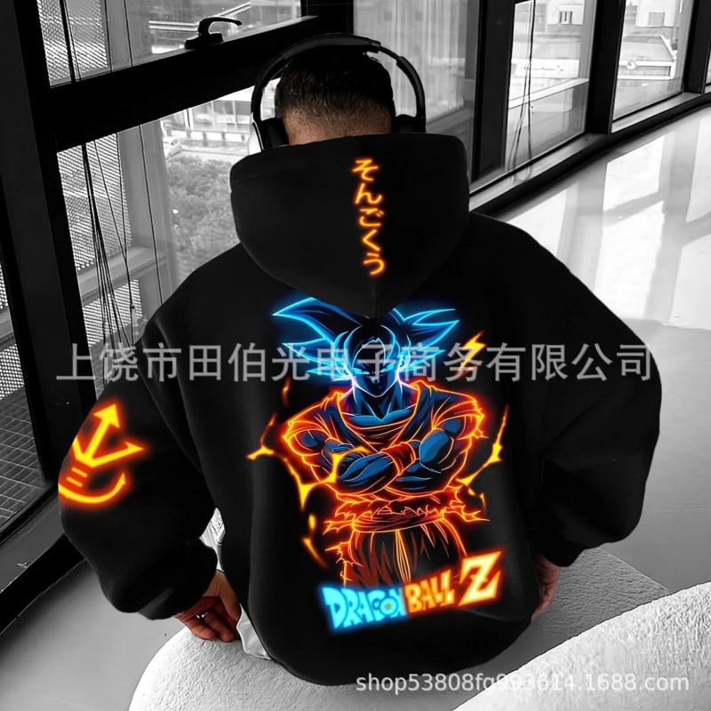 Dragon Ball Z Goku 3D Digital Print Hoodie Men Loose Fit Casual Sweatshirt