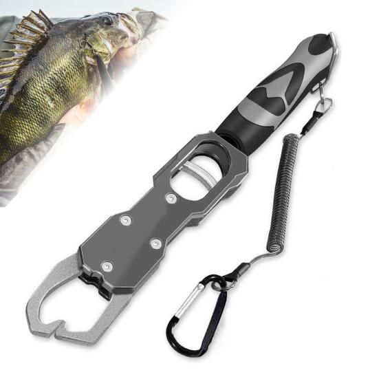 Kraftig fiskegriper med vekt Ergonomisk håndtak 360-graders roterbar fisketang Griper Multifunksjonell fiskegriper Klemme