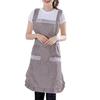 Cooking Apron Sleeveless Shoulder Strap Double Layer Anti-oil Kitchen Women Cleaning Apron Daily Use