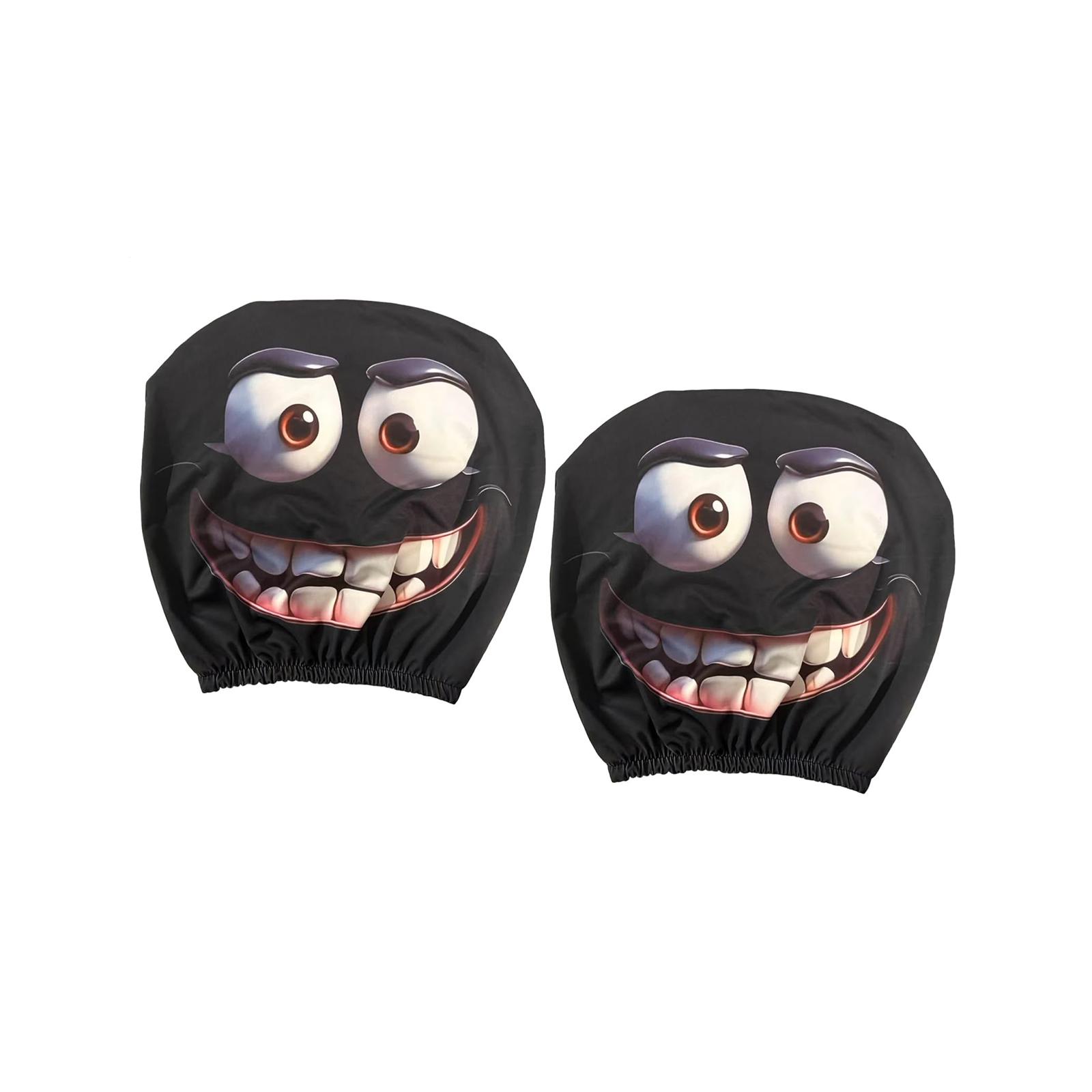 

Автомобильная наволочка с принтом Универсальный эластичный стиль Смешная забавная Универсальная повязка на голову One Size чёрный