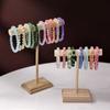 Handmade Jewelry Organiser for Bracelets and Bangles Elegant Necklace and Hair Band Display Stand with Wooden Base