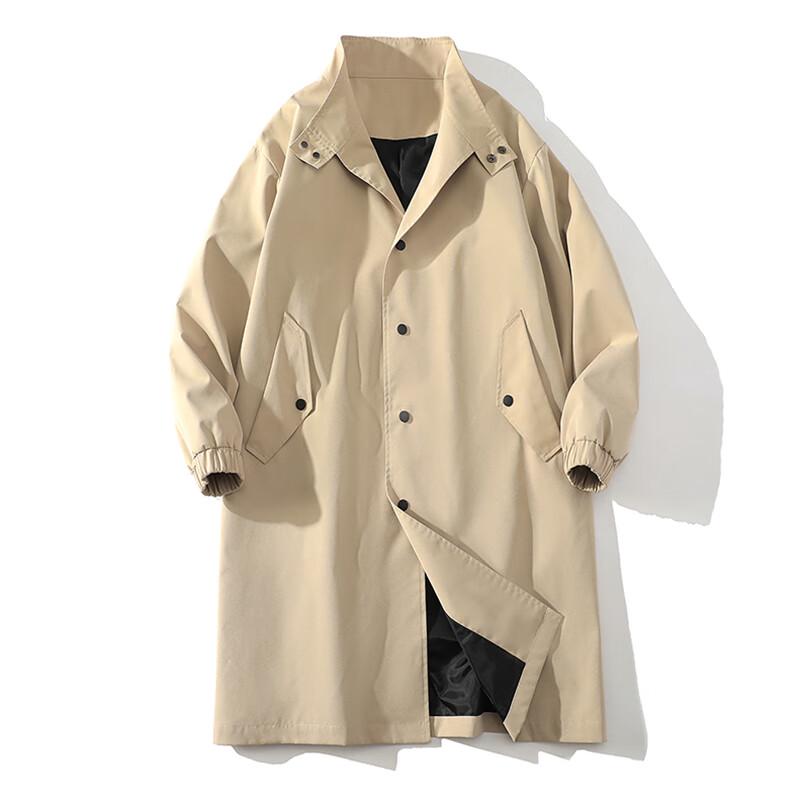 ROMON Men's Autumn Mid-Length Trench Coat
