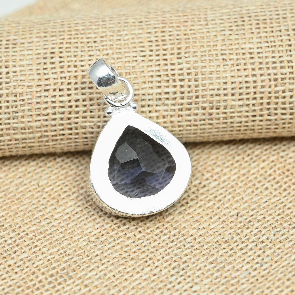 Vakker Tanzanite Gemstone 925 Sterling Sølv anheng Håndlaget smykkegave til kvinner