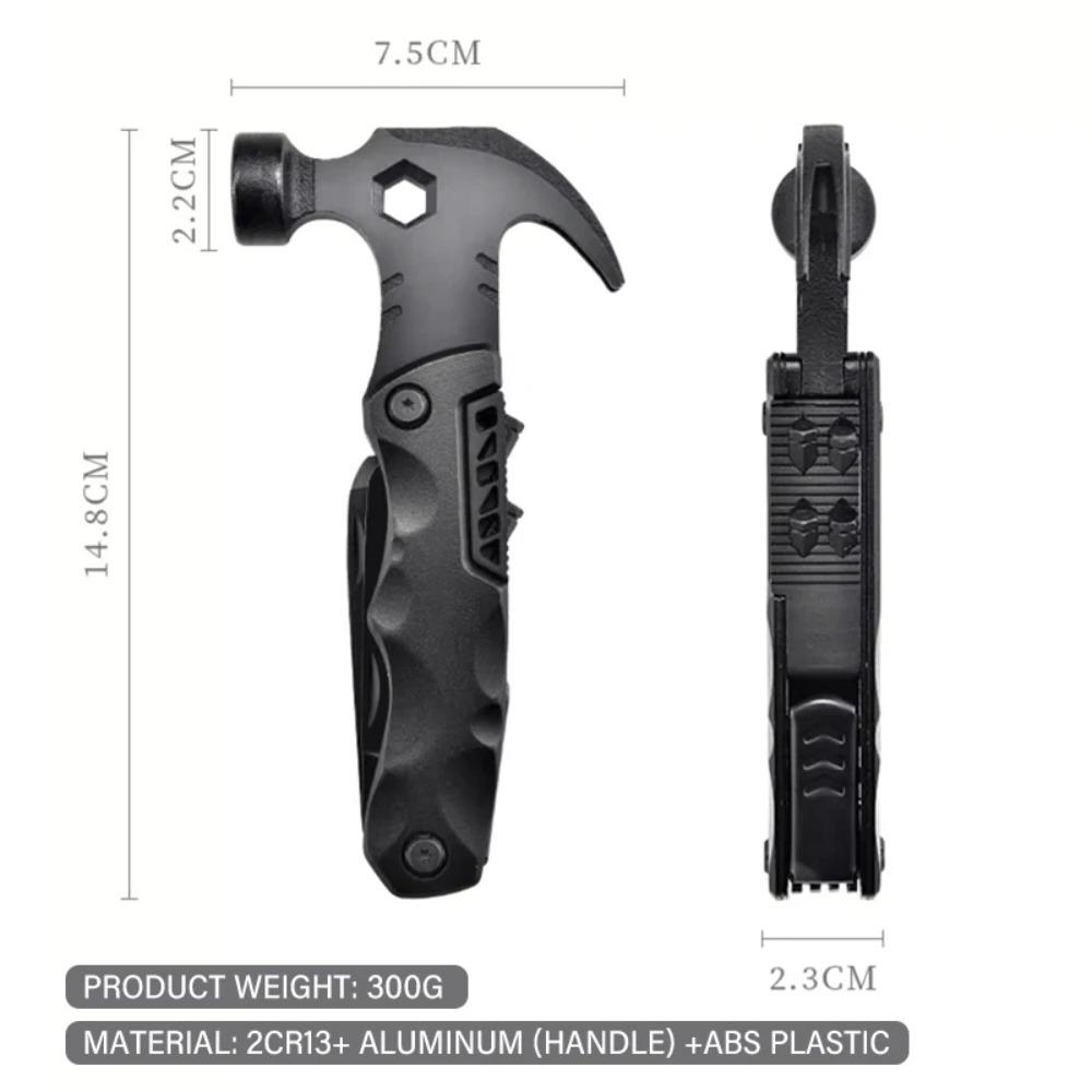 Portable Multifunctional Plier Tool Claw Hammer Stainless Steel Tool Outdoor Survival Wire Cutter Camping Knife Wrench Hand Tool