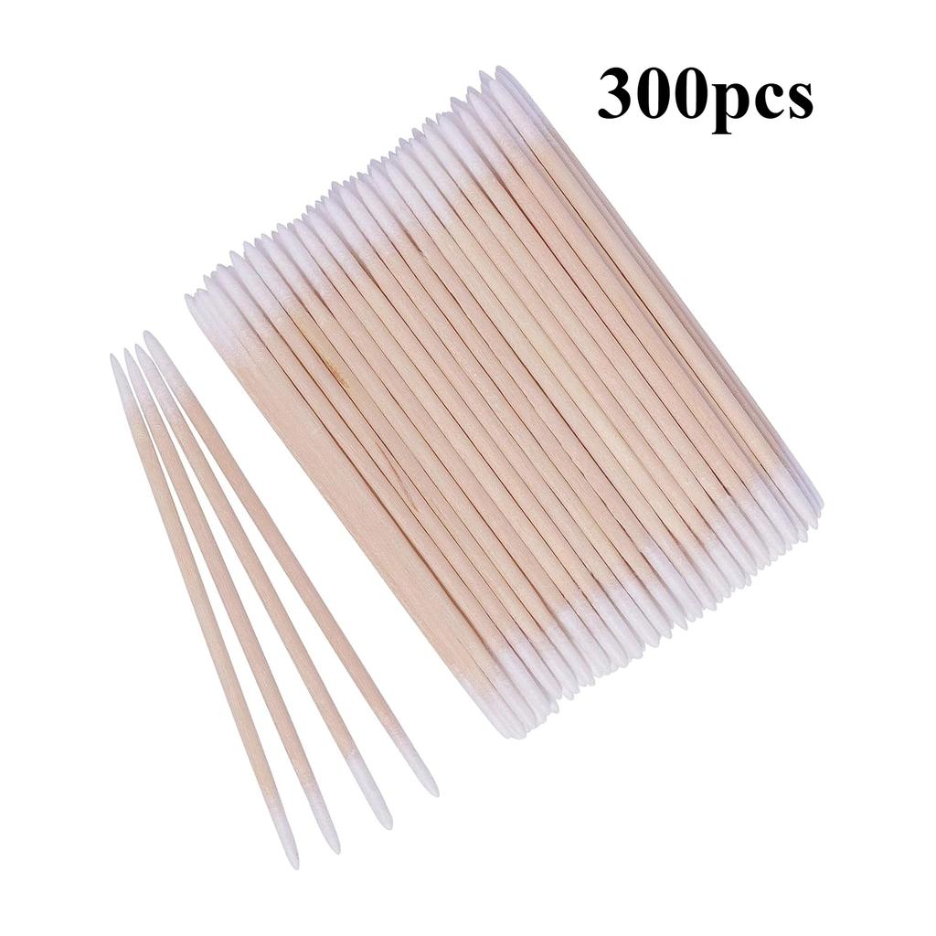 100/300/500/900/1000pcs Double Side Wood Cotton SwabEyelash Sticks  Swabs Nails Ear ToothpicksEye tattooclean,Tattoo accessories
