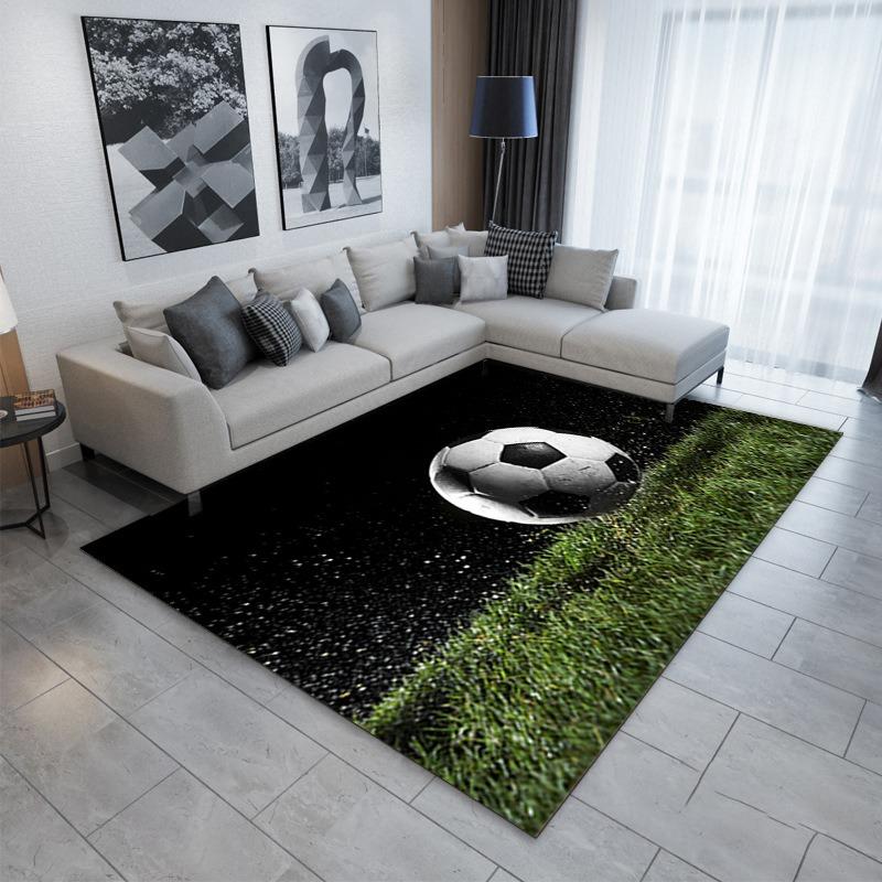 3D Football Large Carpet Rug for Home Living Room Bedroom Sofa Doormat Decor Children Play Area Rug Carpet Non-slip Floor Mat