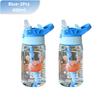 480ML Kids Water Sippy Cup Cartoon Baby Feeding Cup with Straws Leakproof Water Bottle Outdoor Portable Duckbill Straw Cups