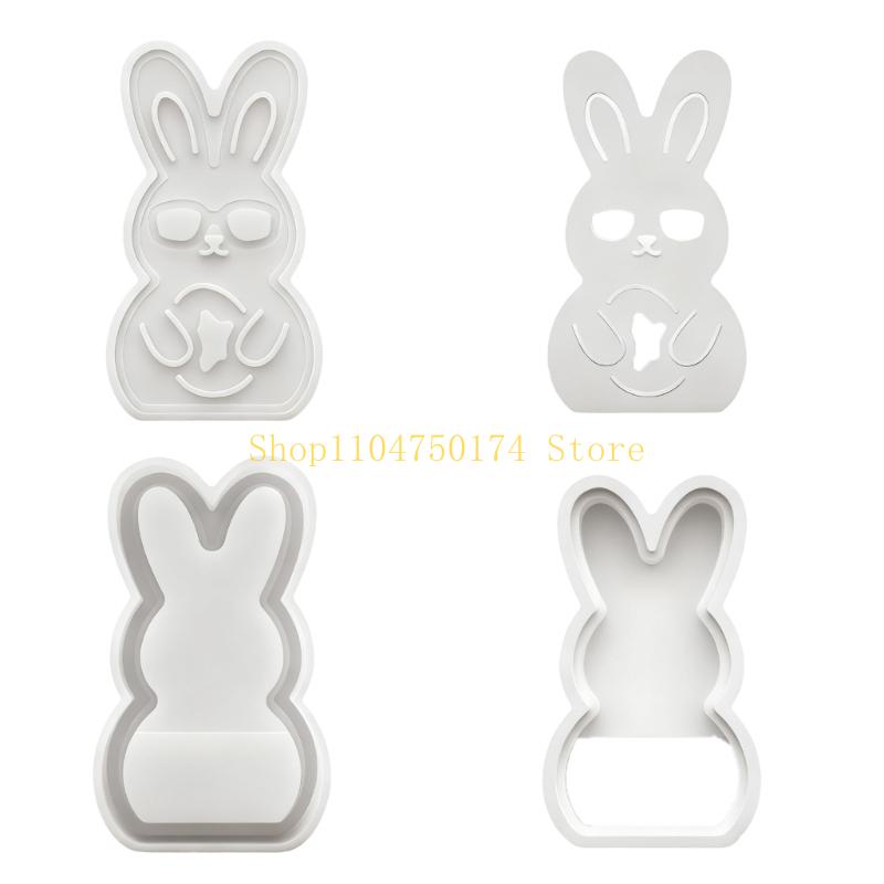 Nontoxic Hollow Rabbit Silicones Casting Mold For Artistic LED Ambients Lamp top sale