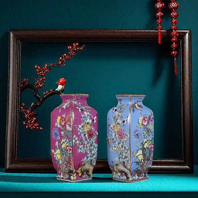 Chinese Antique Porcelain Gold Painted Enamel Vase Decoration Items Home Room Furnishing Crafts Office Desk Ceramic Accessories