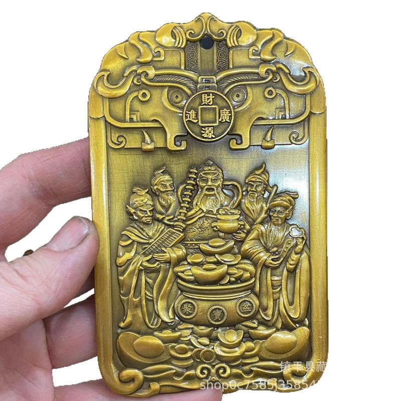 Antique Five Gods Of Zhao Gongming Lucky Order God Of Wealth Home Living Room Floor Guard Decoration Gathering