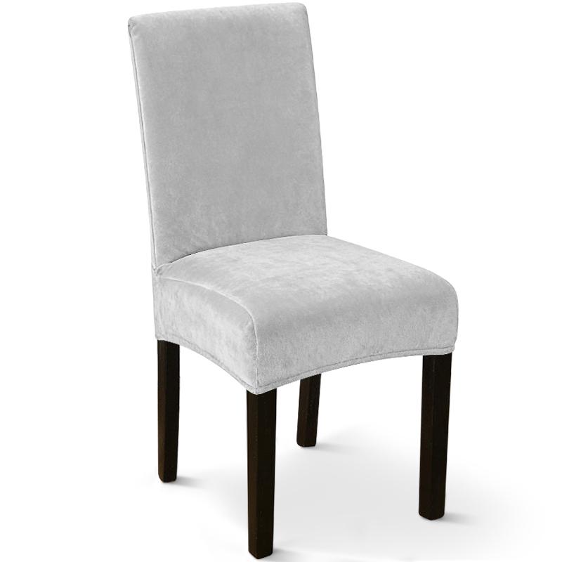 Soft Velvet Dining Chair Cover Stretch Parson Chair Slipcovers Thick Solid Fabric Washable Seat Protectors Banquet Wedding 1pc