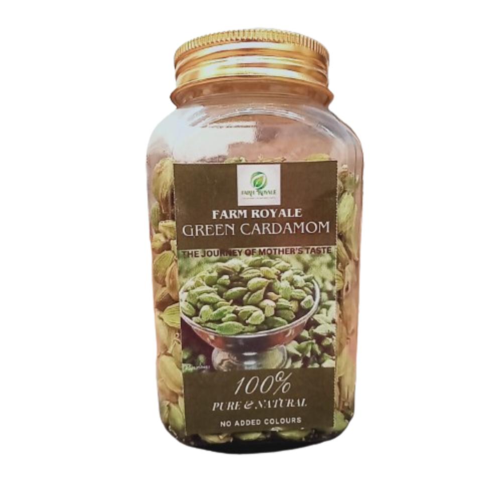 Farm Royale Green Cardamom (Elaichi) 100g | Premium Whole Cardamom Pods | Farm Fresh & Natural