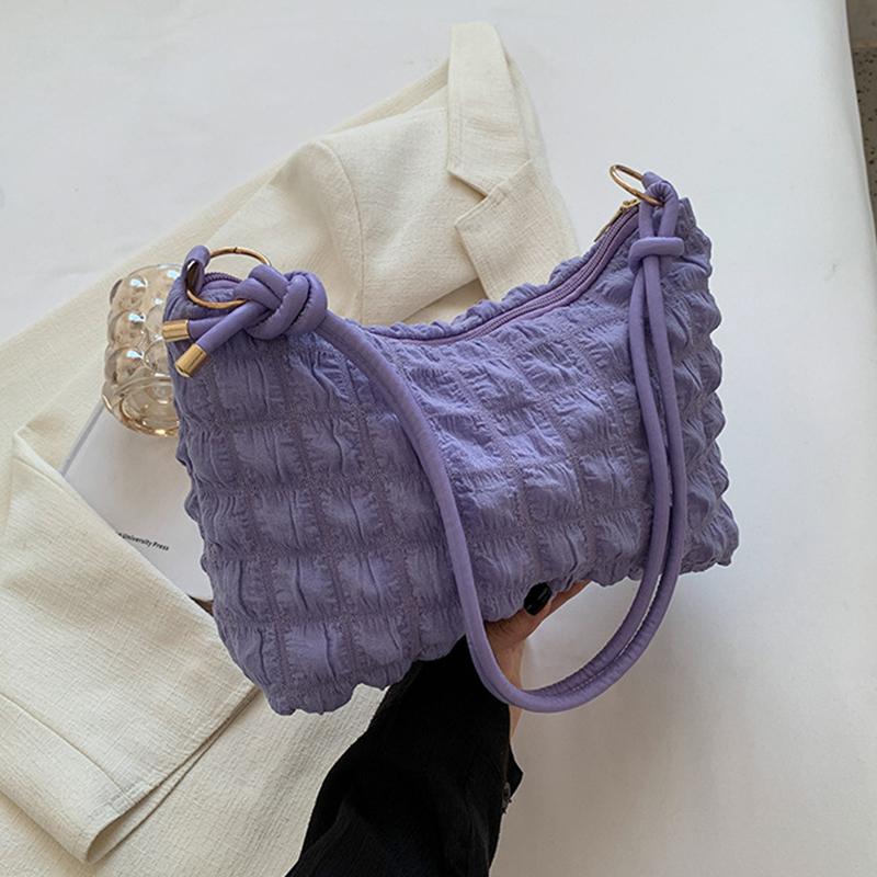 Yogodlns Femmes Tempérament Minimaliste Sac À Bandoulière Doux Plissé Sous Les Bras Sac Femmes Printemps Et Été Nouveau Sac À Bandoulière Petit Sac Carré