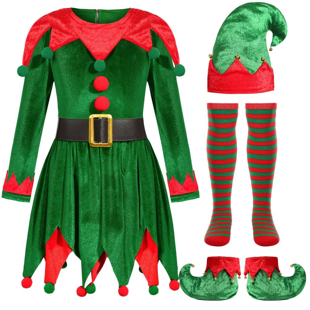 Children's Christmas Costumes, Holiday Party Christmas-themed Performance Cosplay Costumes