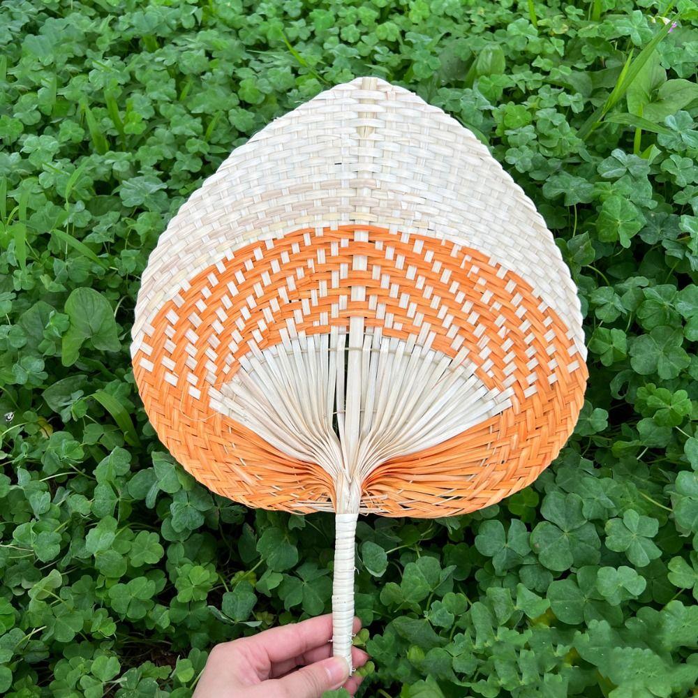 Lightweight Rattan Fan Handmade Straw Fan Artistic Bamboo Woven Fan  Home Decoration