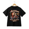 American Classic Washed T-Shirt Unisex Biker Skull Gift Tee for Motorcycle Lover