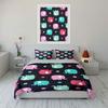 Colorful Elephant Pattern Decor Set Soft Comfortable Duvet Cover Bedding Set Included 1*Duvet Cover & 2*Pillowcases, Gift
