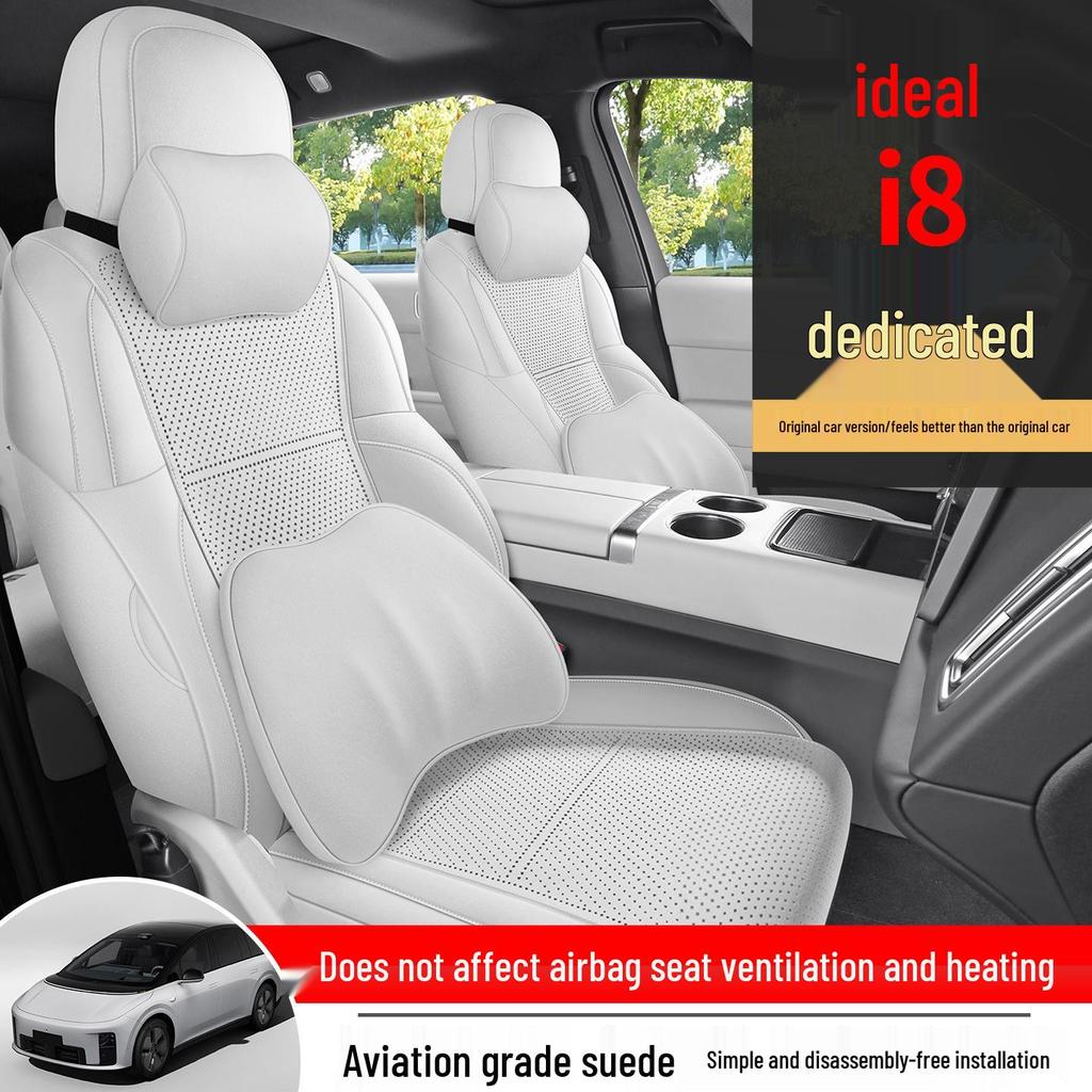 Ideal i8 Suede Saddle Pads: Custom-fit for Six-Seat, Fully Enclosed, Perforated, Breathable Car Seats.