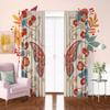 Butterfly Printed Curtain Polyester Material Suitable Bedroom Curtains Living Room Decoration Set Of 2 Made Washable Great Ready