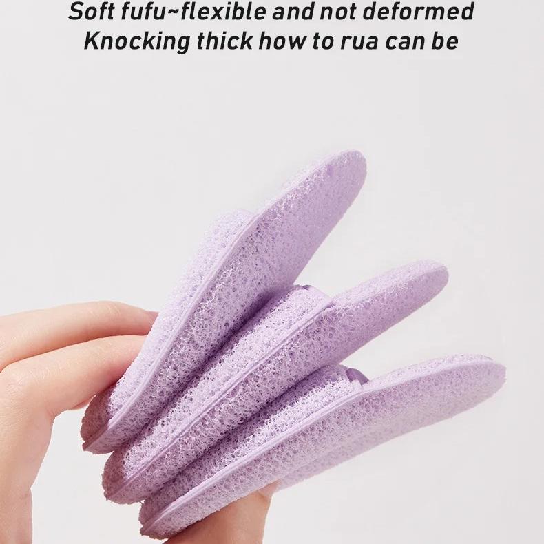 Botanischer Reinigungsschwamm im Handschuh-Stil, natürlicher Peeling-Gesichtsreiniger, Reinigungsschwamm, Tiefenentferner, Mitesser-Hautpflegewerkzeug