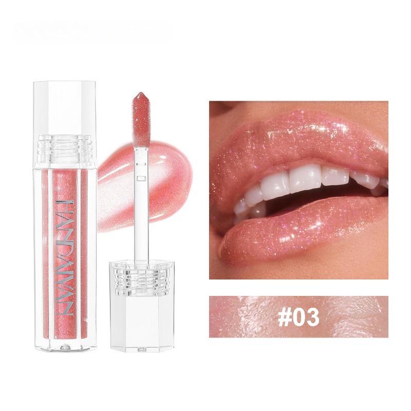 Pearl Lip Gloss - Moisturizing and Shimmering Color Lip Coating - Transparent and Hydrating - Easy To Apply