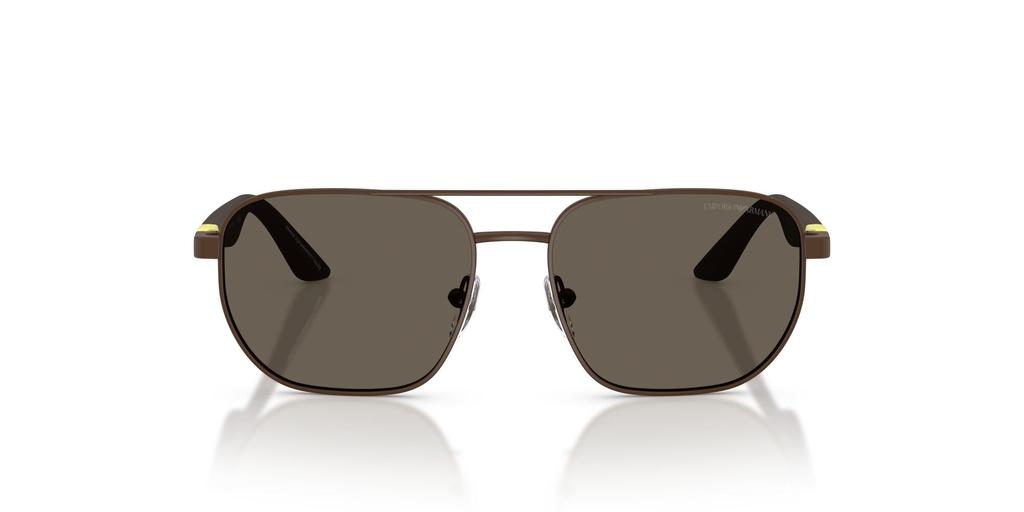 EMPORIO ARMANI Sunglasses for Matte Dark Lens Men. Frame Brown. Lens Brown. Width 51mm. (Model Number 0EK2003)