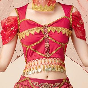 Indian Dance Costume Exotic Dance Performance Jasmine Princess Single Top Female