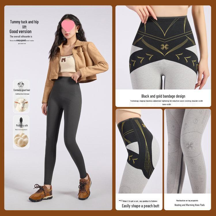 

High-Waisted Velvet Shark Yoga Leggings L (100-120)