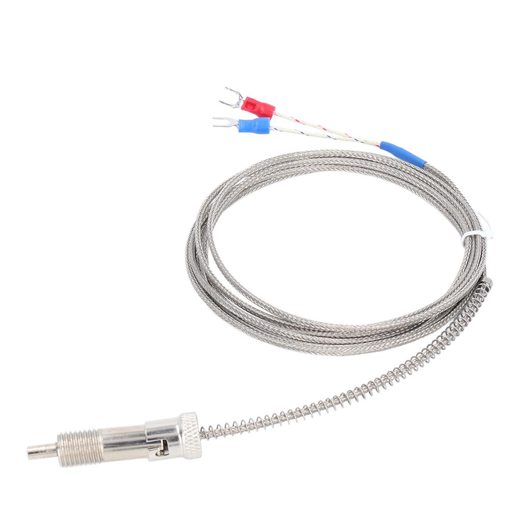 Thermocouple 0‑400 celsius K Type Temperature Sensor Probe Compression Spring M12 Thread 2m 6.56ft