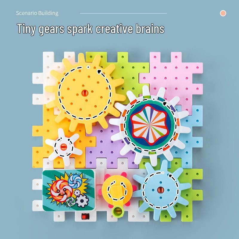 Adjustable Electric Building Blocks: Children's Educational Gear Toy Set