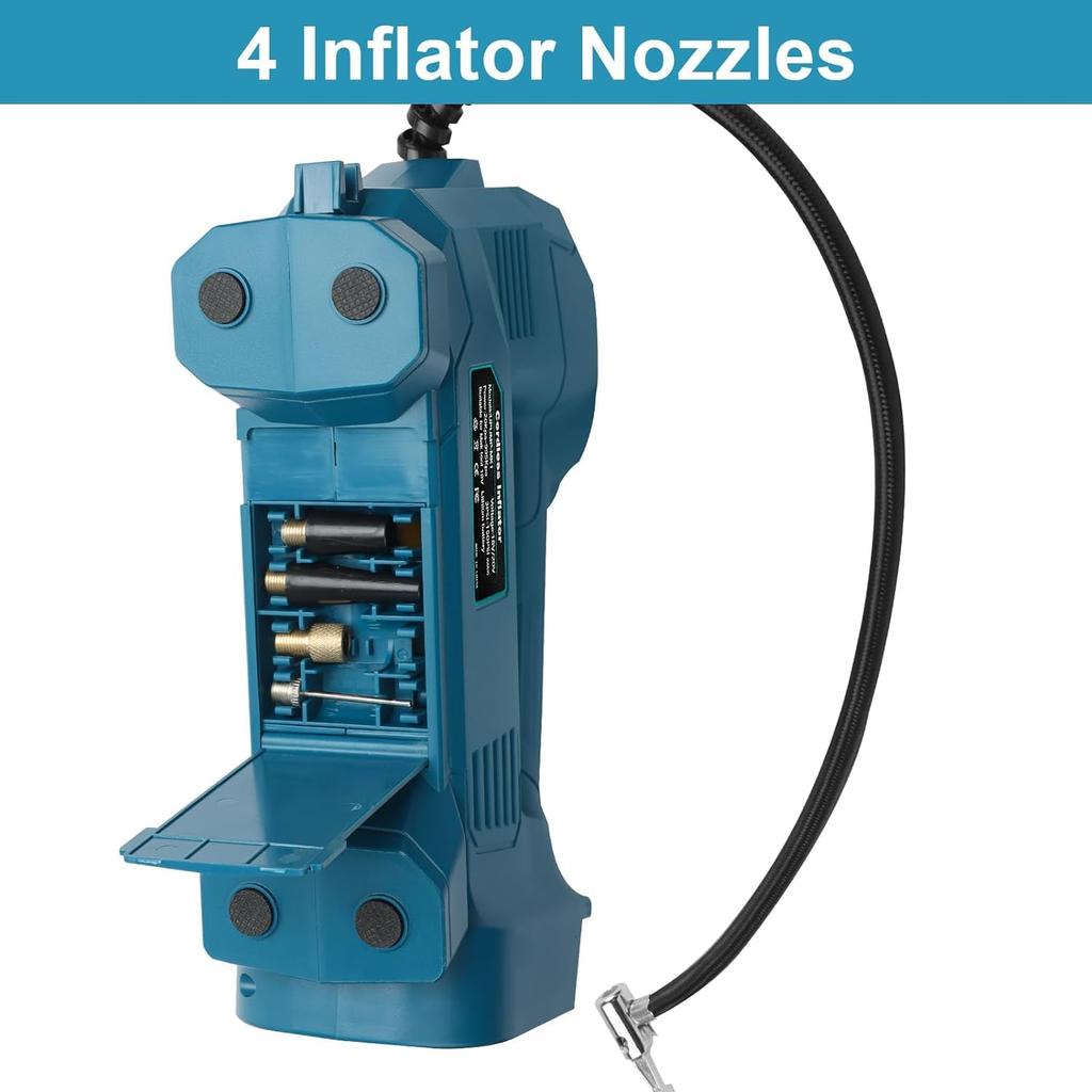 Waitley Air Compressor, Electric Inflator for Cars, Motorcycles, Bicycles, and Floats, 160 PSI, 1034 kpa, Makita Compatible, 18V, Compatible with Fren