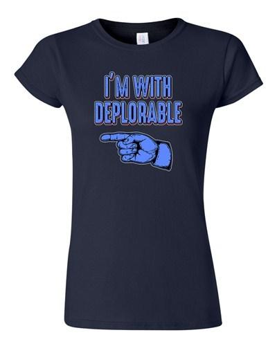 Junior I m With Deplorable Trump President 2016 Campaign Politics DT T-Shirt Tee Unisex T-Shirt S