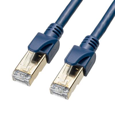SANWA SUPPLY Category 6A Solder Industrial LAN Cable (Navy Blue, 5m) KB-H6A-05NV