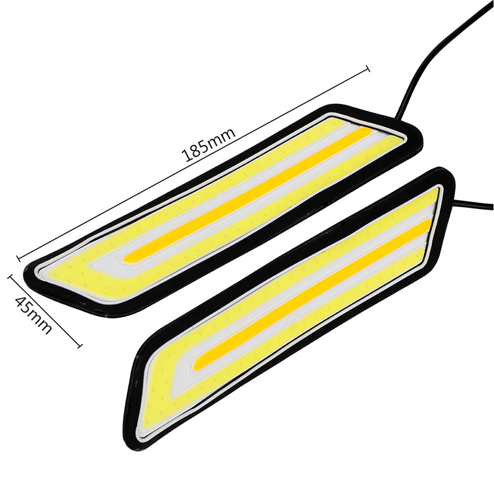 1 Pair Flexible Waterproof Daytime Running Light Reversing Light LED Car DRL COB Turn Signal Lamps