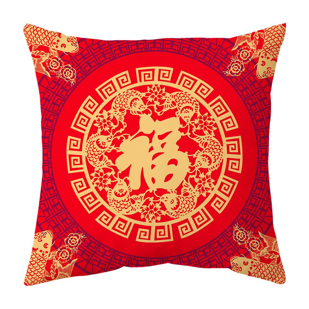 New Pillow Snake Big Red Festive Spring Festival Mascot Chinese Style Cushion New Pillow